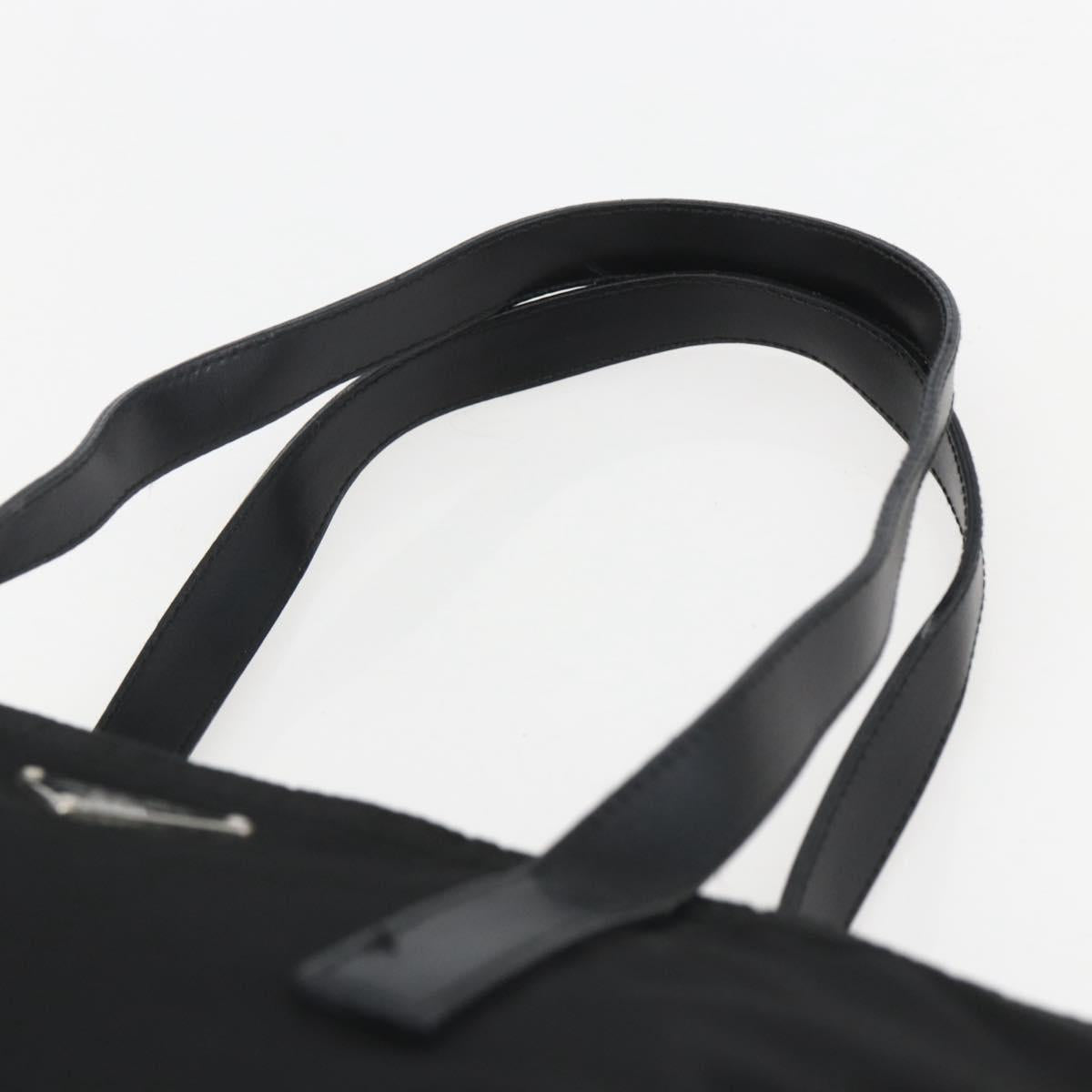 PRADA Tote Bag Nylon Black Silver Auth 151579 - Jerrillo image 8