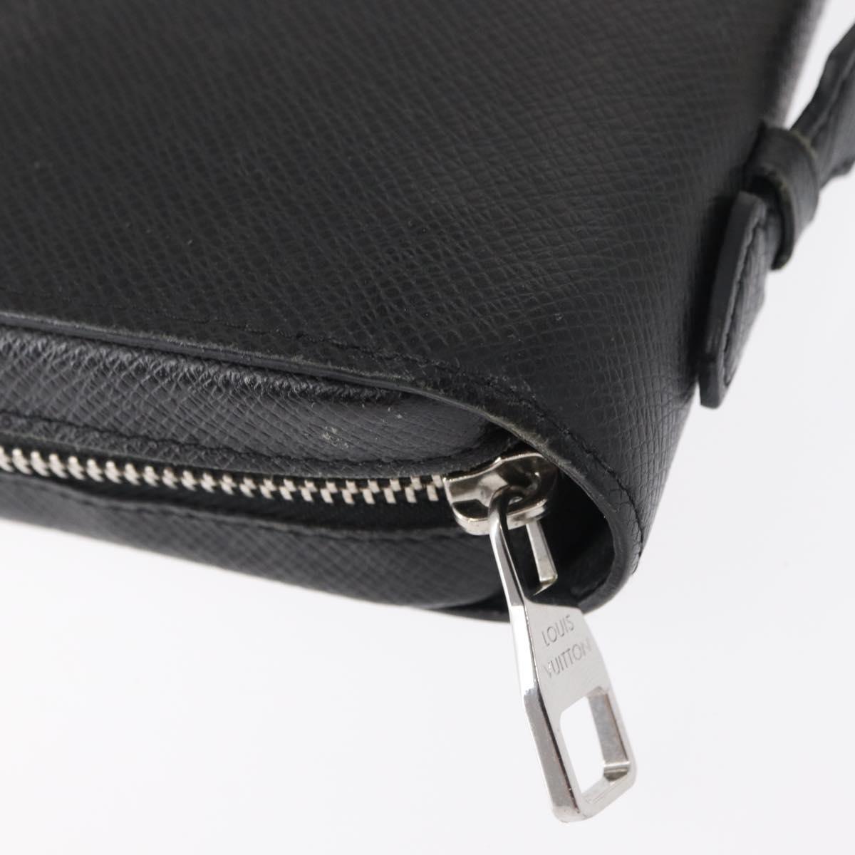 LOUIS VUITTON Taiga Zippy XL Long Wallet Black M44275 LV Auth 153416 - Jerrillo image 8