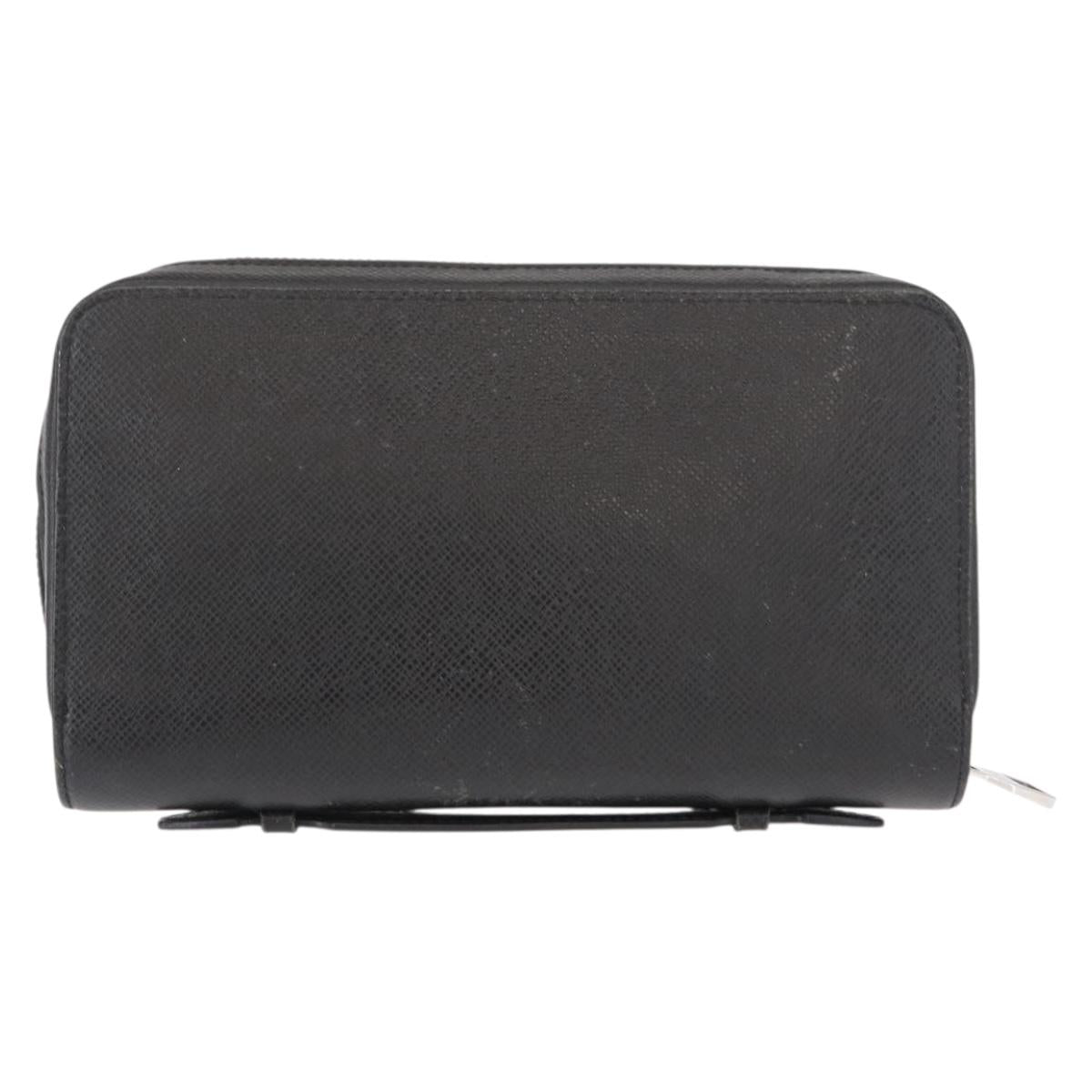 LOUIS VUITTON Taiga Zippy XL Long Wallet Black M44275 LV Auth 153416 - Jerrillo image 2