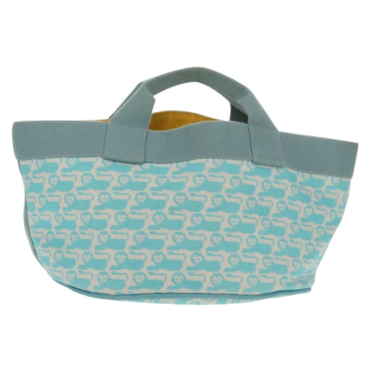HERMES Animo Pixel GM Hand Bag Canvas Light Blue Silver Auth 158904V - Jerrillo image 2