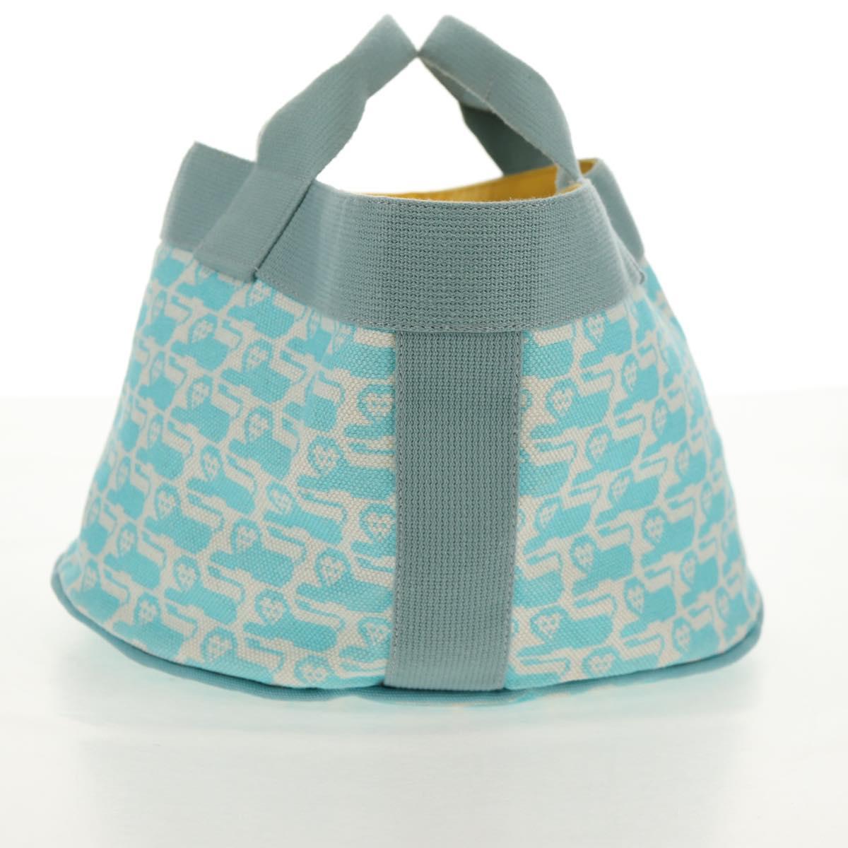 HERMES Animo Pixel GM Hand Bag Canvas Light Blue Silver Auth 158904V - Jerrillo image 3