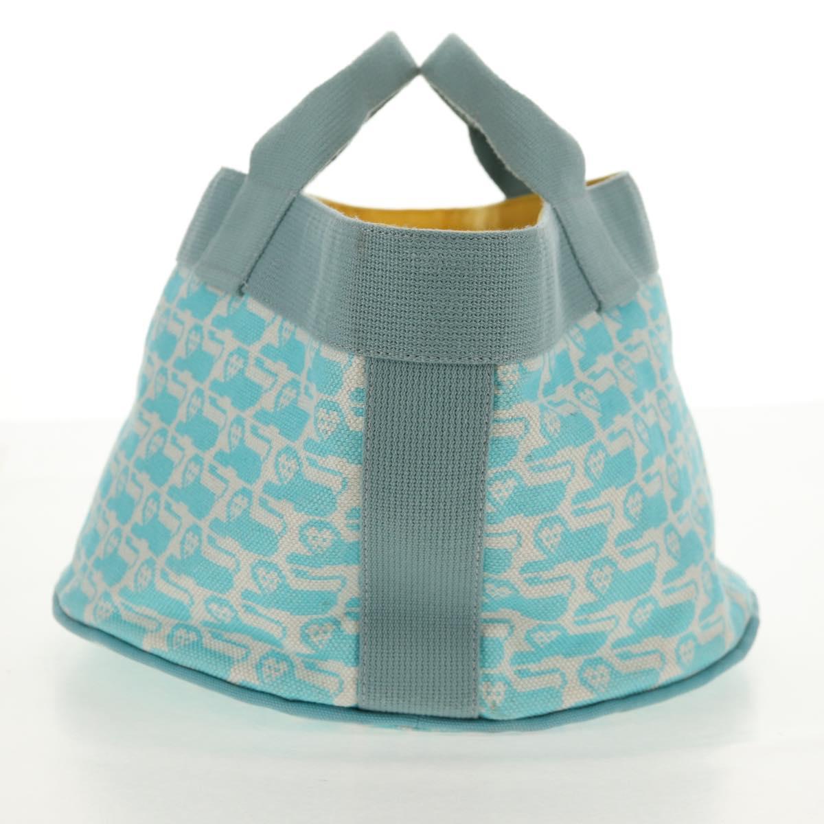 HERMES Animo Pixel GM Hand Bag Canvas Light Blue Silver Auth 158904V - Jerrillo image 4