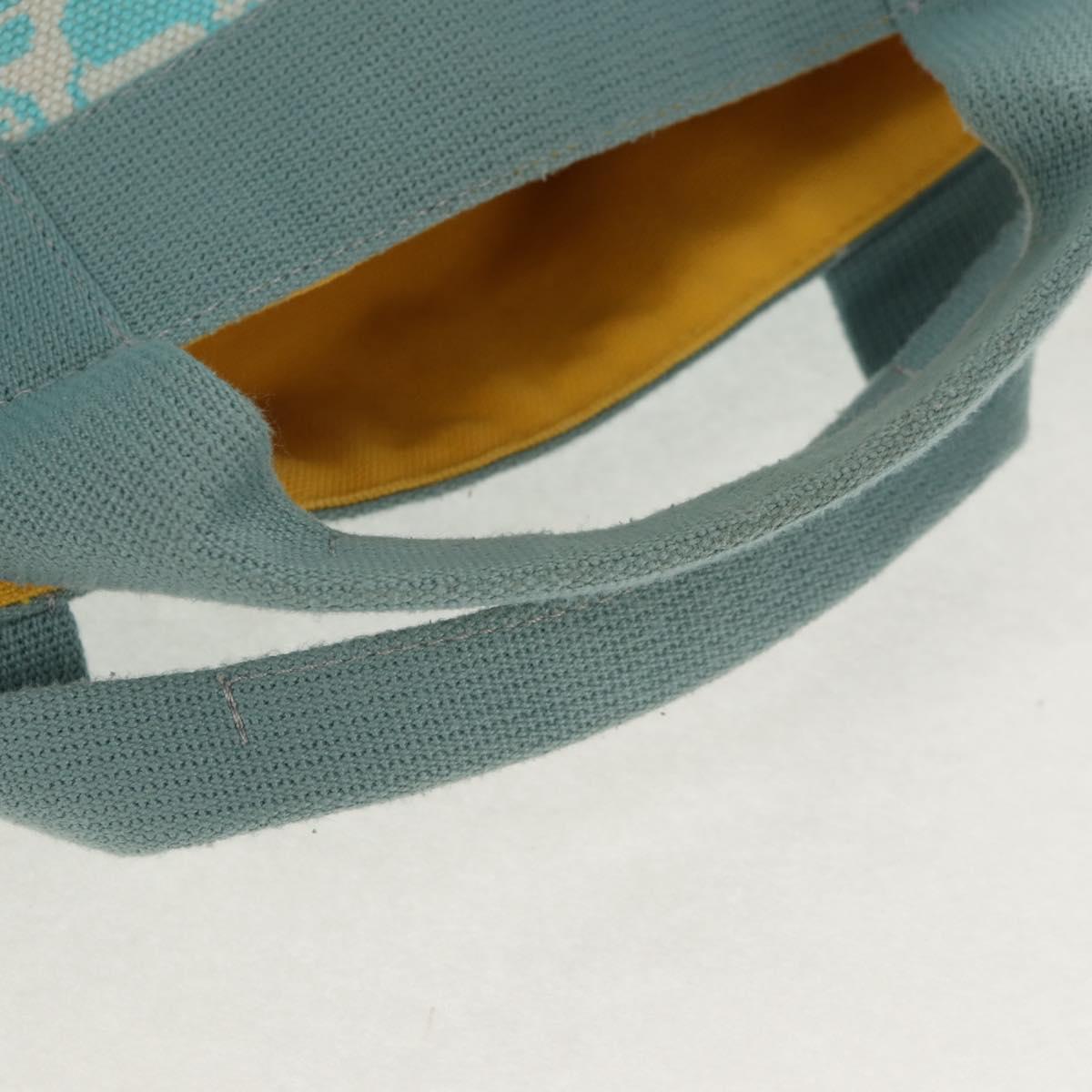 HERMES Animo Pixel GM Hand Bag Canvas Light Blue Silver Auth 158904V - Jerrillo image 7