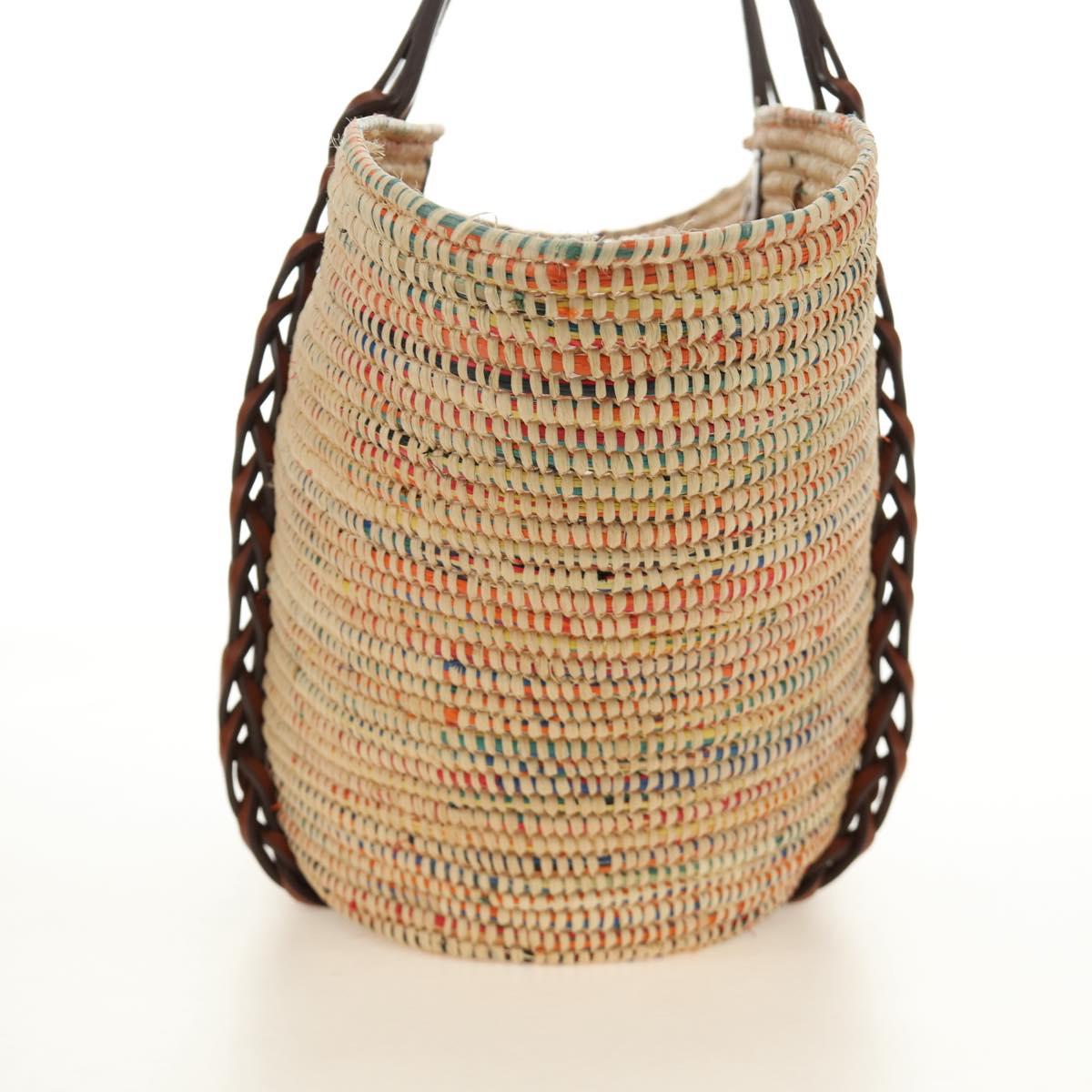 PRADA Tote Bag Raffia Beige Auth 167416SM - Jerrillo image 4