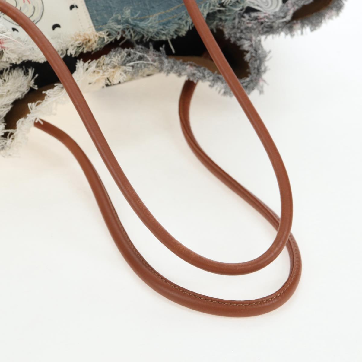 LOEWE x Paula's IBIZA Collection Flamenco Knots Denim Blue Brown Auth 167453V - Jerrillo image 9