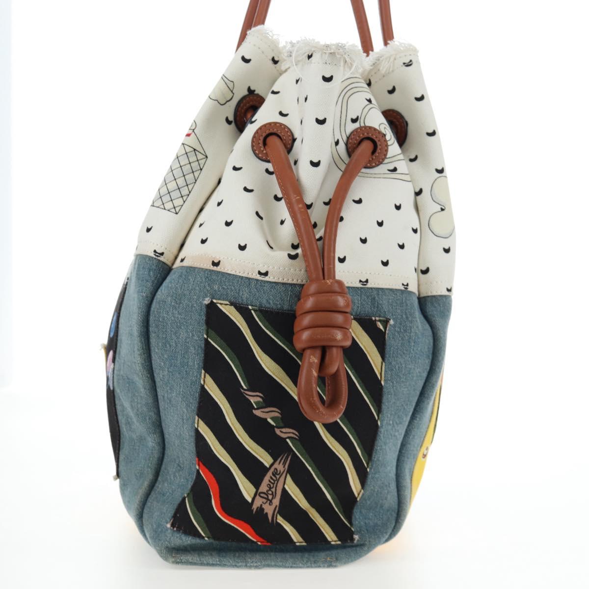 LOEWE x Paula's IBIZA Collection Flamenco Knots Denim Blue Brown Auth 167453V - Jerrillo image 4