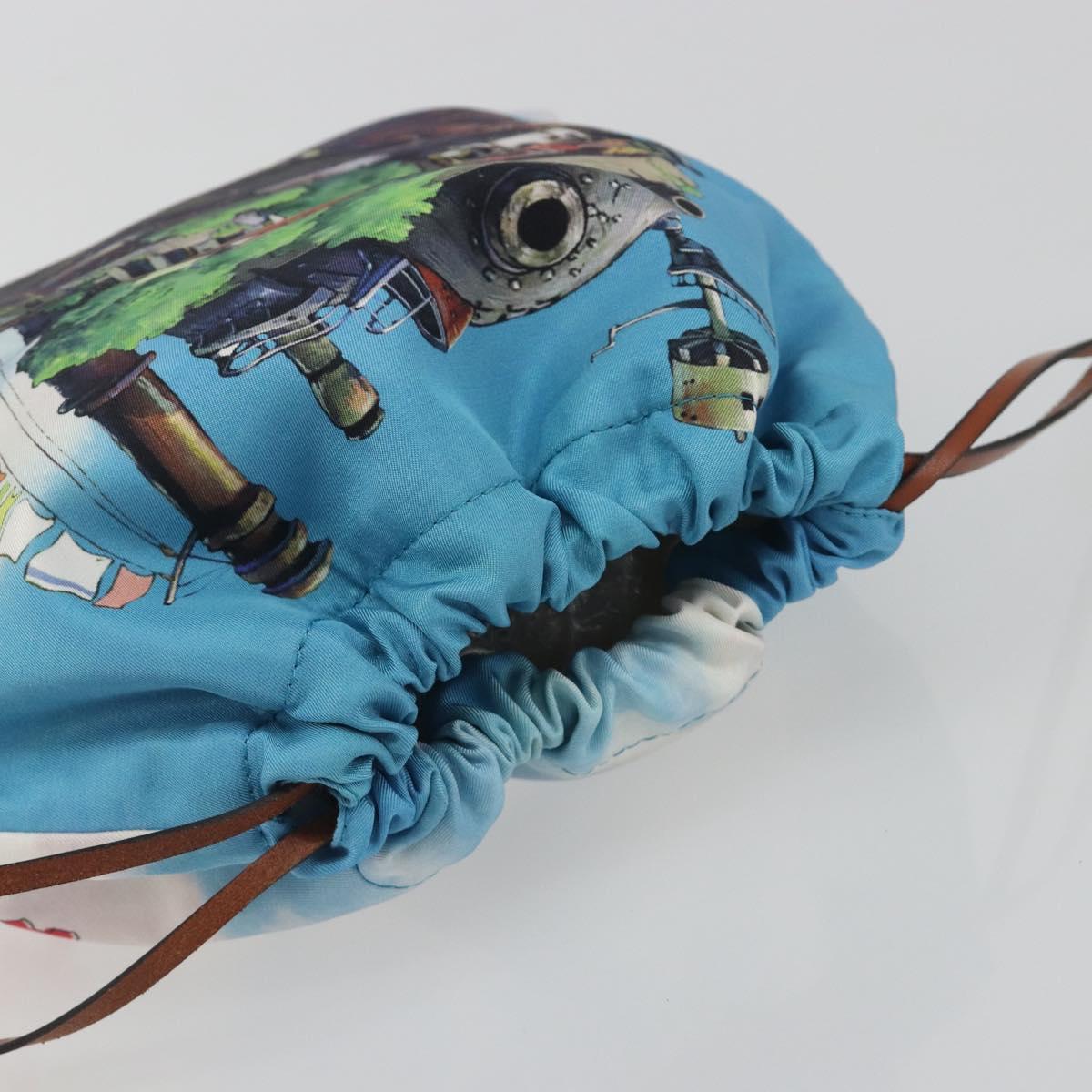 LOEWE x Studio Ghibli Howl's Moving Castle Pouch Nylon Blue Auth 167479M - Jerrillo image 5