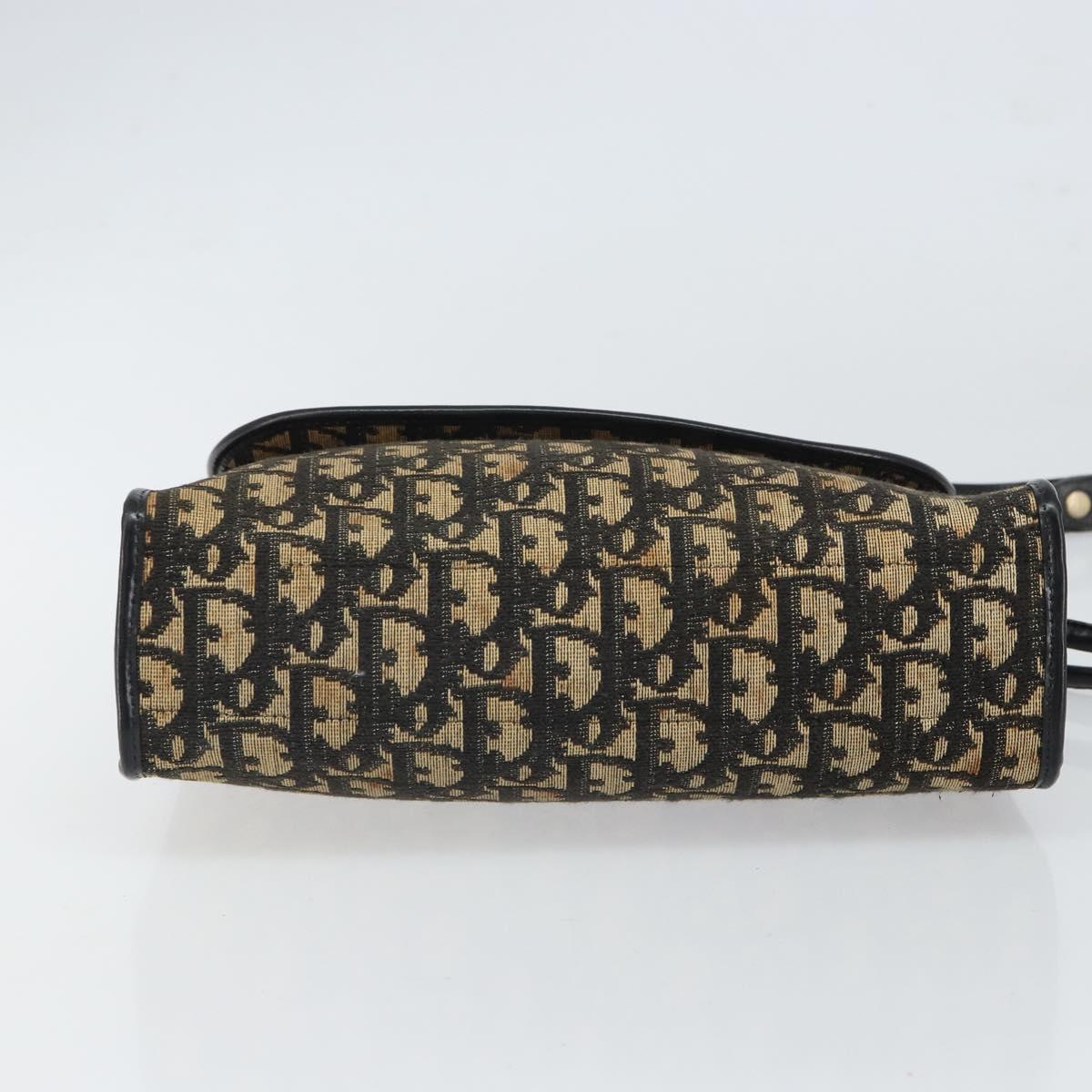 Christian Dior Trotter Canvas Shoulder Bag Navy Gold Auth 168551 - Jerrillo image 5
