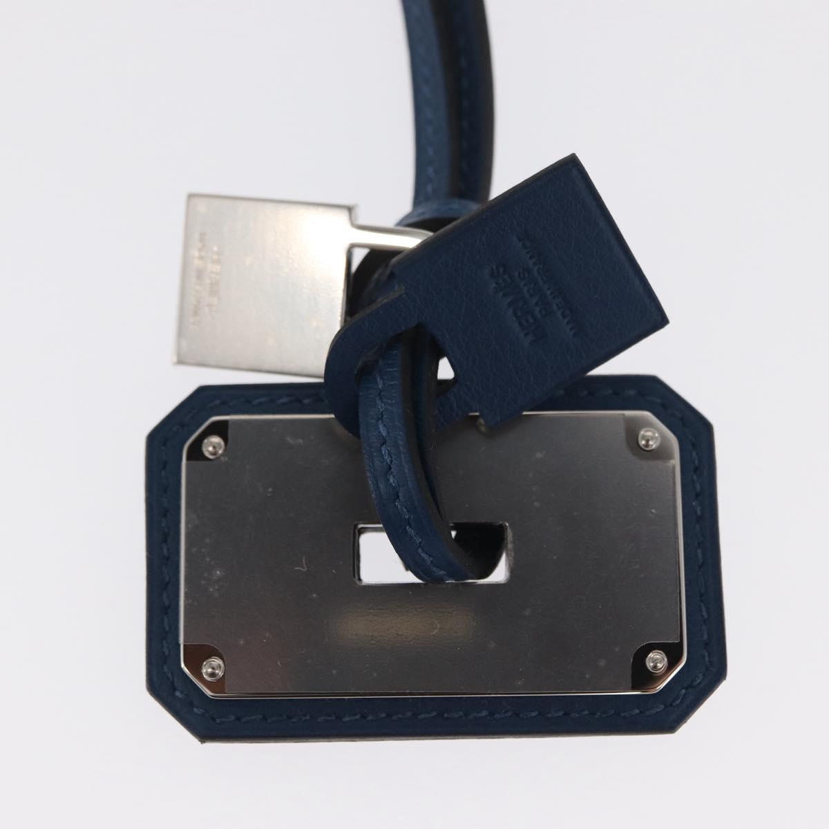 HERMES Okelley GM Necklace Leather Navy Auth 169915SAV - Jerrillo image 5