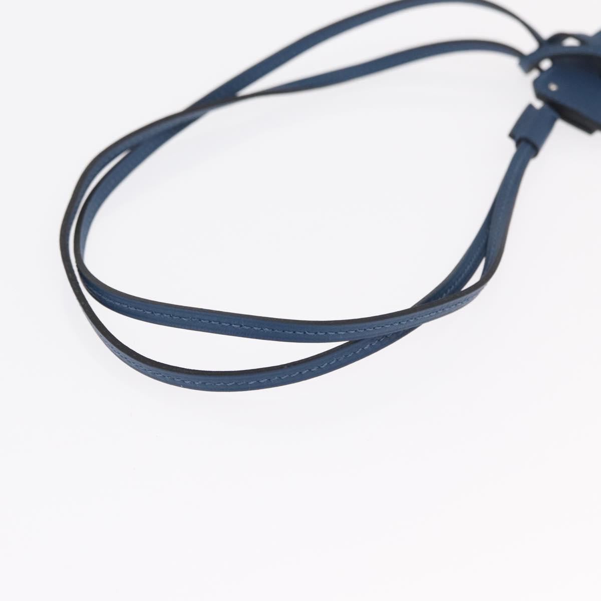 HERMES Okelley GM Necklace Leather Navy Auth 169915SAV - Jerrillo image 8