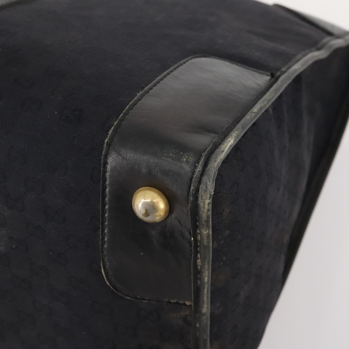 GUCCI GG Canvas Web Sherry Line Boston Bag Black Gold Auth 175830A - Jerrillo image 8