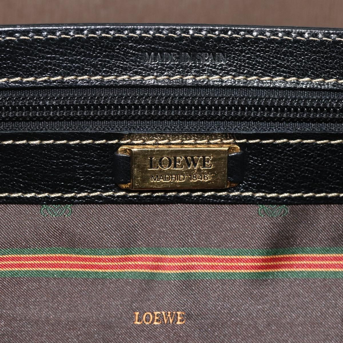 LOEWE Velazquez Hand Bag Leather Black Gold Auth 178120A - Jerrillo image 10