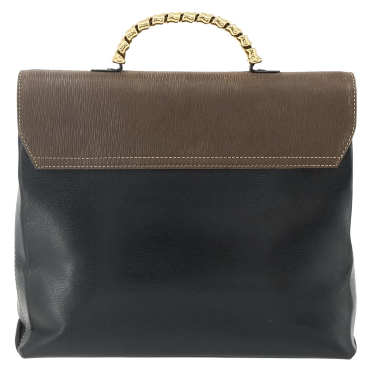 LOEWE Velazquez Hand Bag Leather Black Gold Auth 178120A - Jerrillo image 2