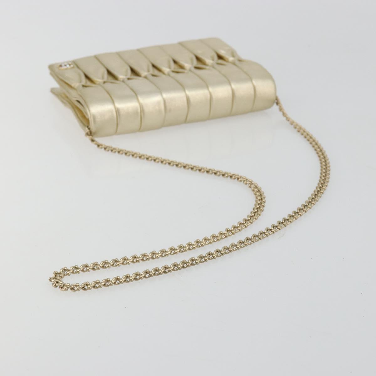 CHANEL Chain Shoulder Bag Lamb Skin Gold CC Auth 182577A - Jerrillo image 7