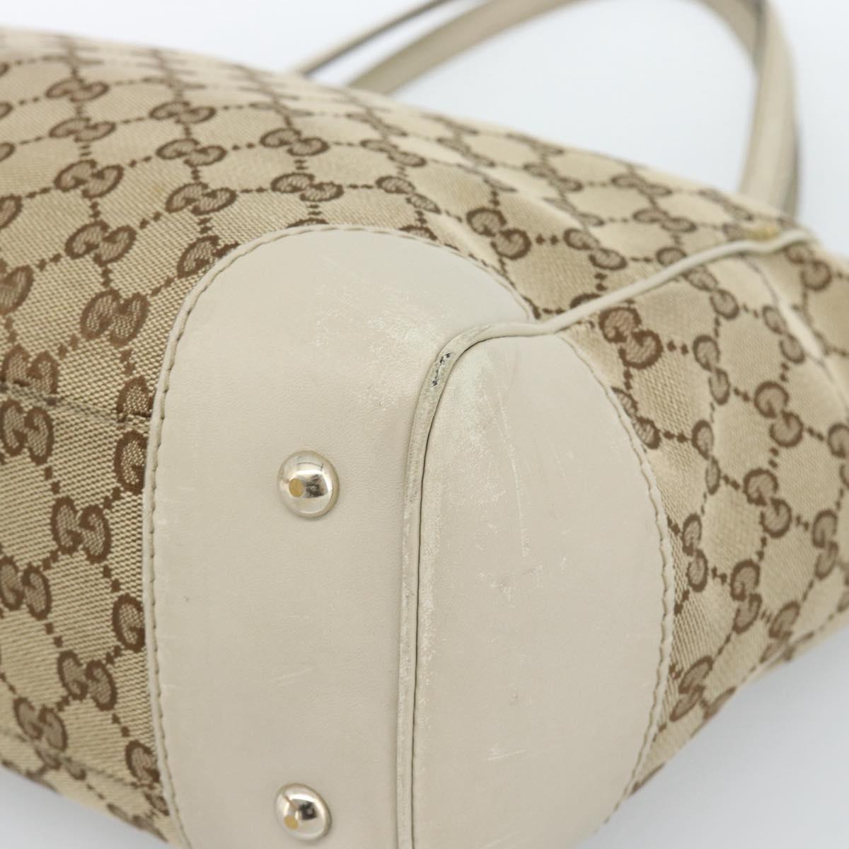 GUCCI GG Canvas Princi Web Sherry Line Tote Bag Beige Gold 257061 Auth 183725 - Jerrillo image 9
