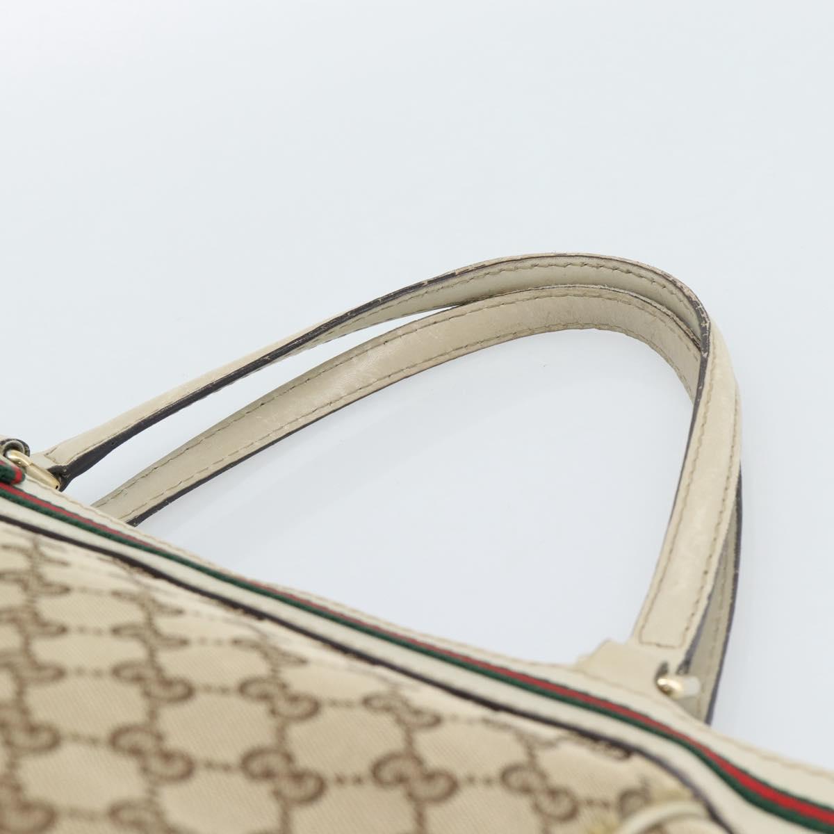 GUCCI GG Canvas Princi Web Sherry Line Tote Bag Beige Gold 257061 Auth 183725 - Jerrillo image 8
