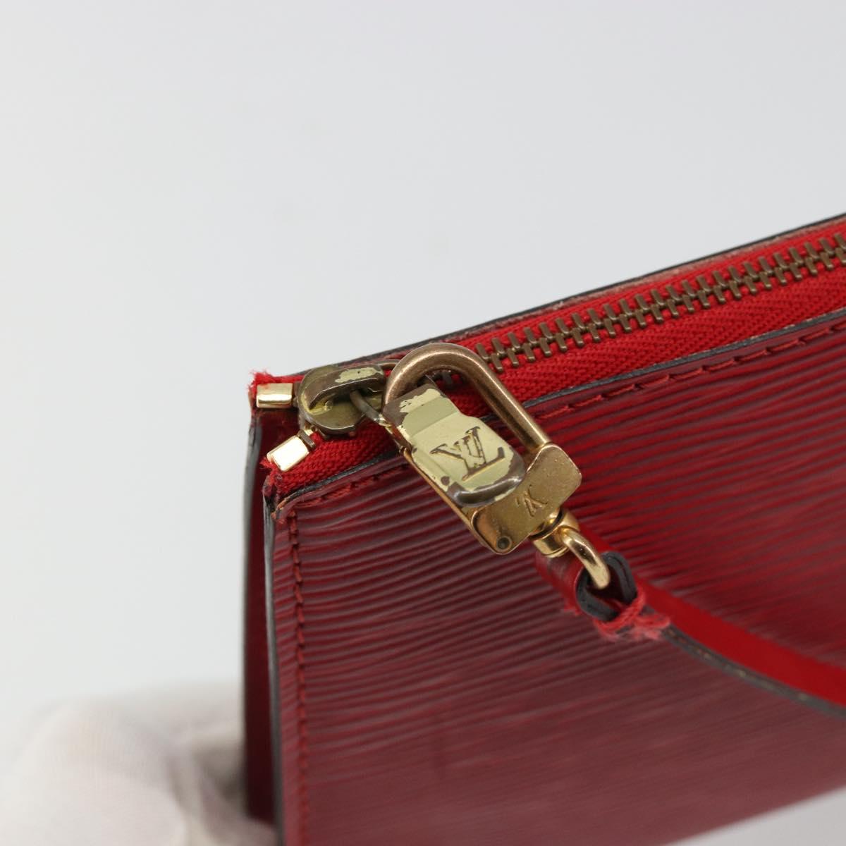 LOUIS VUITTON Epi Pochette Accessoires Pouch Red M52947 LV Auth 184334 - Jerrillo image 10