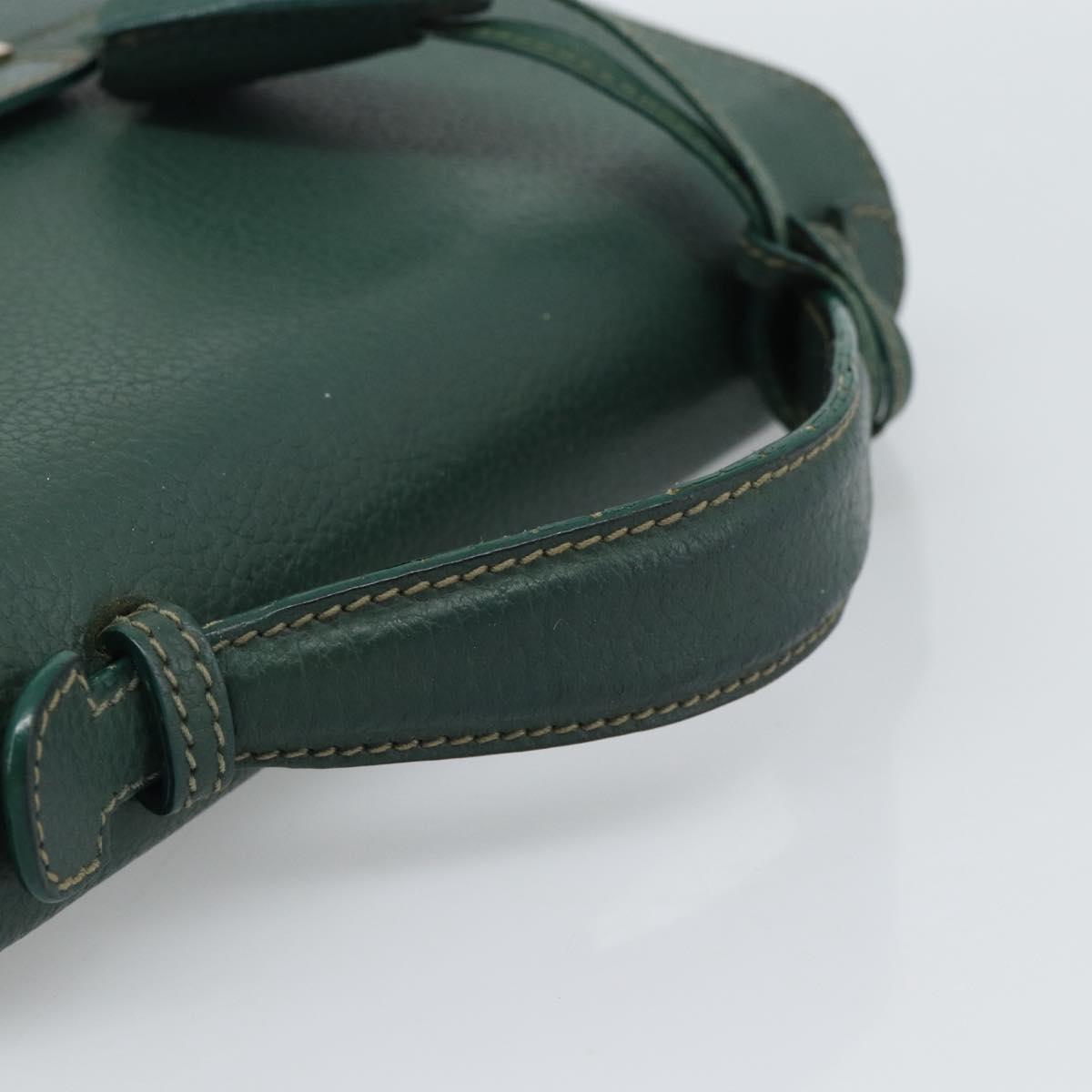 GUCCI Hand Bag Leather Green Gold Auth 184457 - Jerrillo image 7