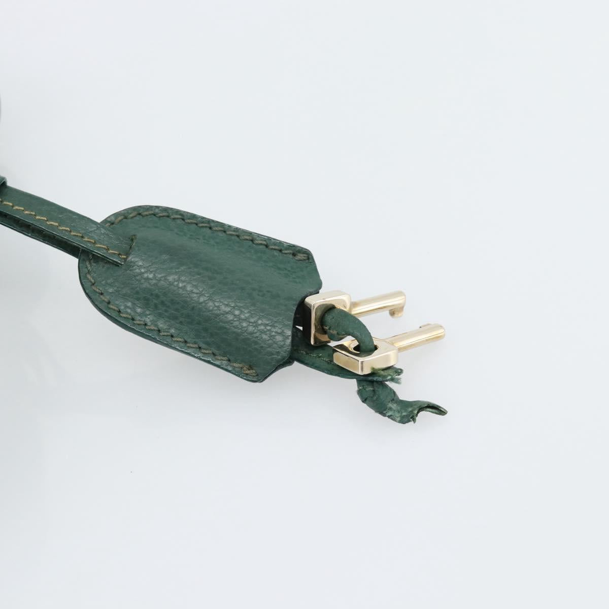 GUCCI Hand Bag Leather Green Gold Auth 184457 - Jerrillo image 8