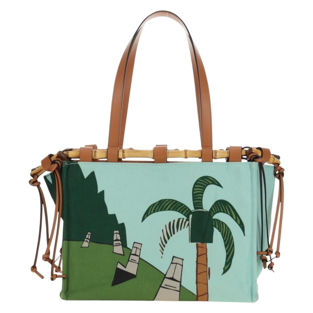 LOEWE Cushion Tote Bag Canvas Light Blue Auth 185304SM - Jerrillo image 2