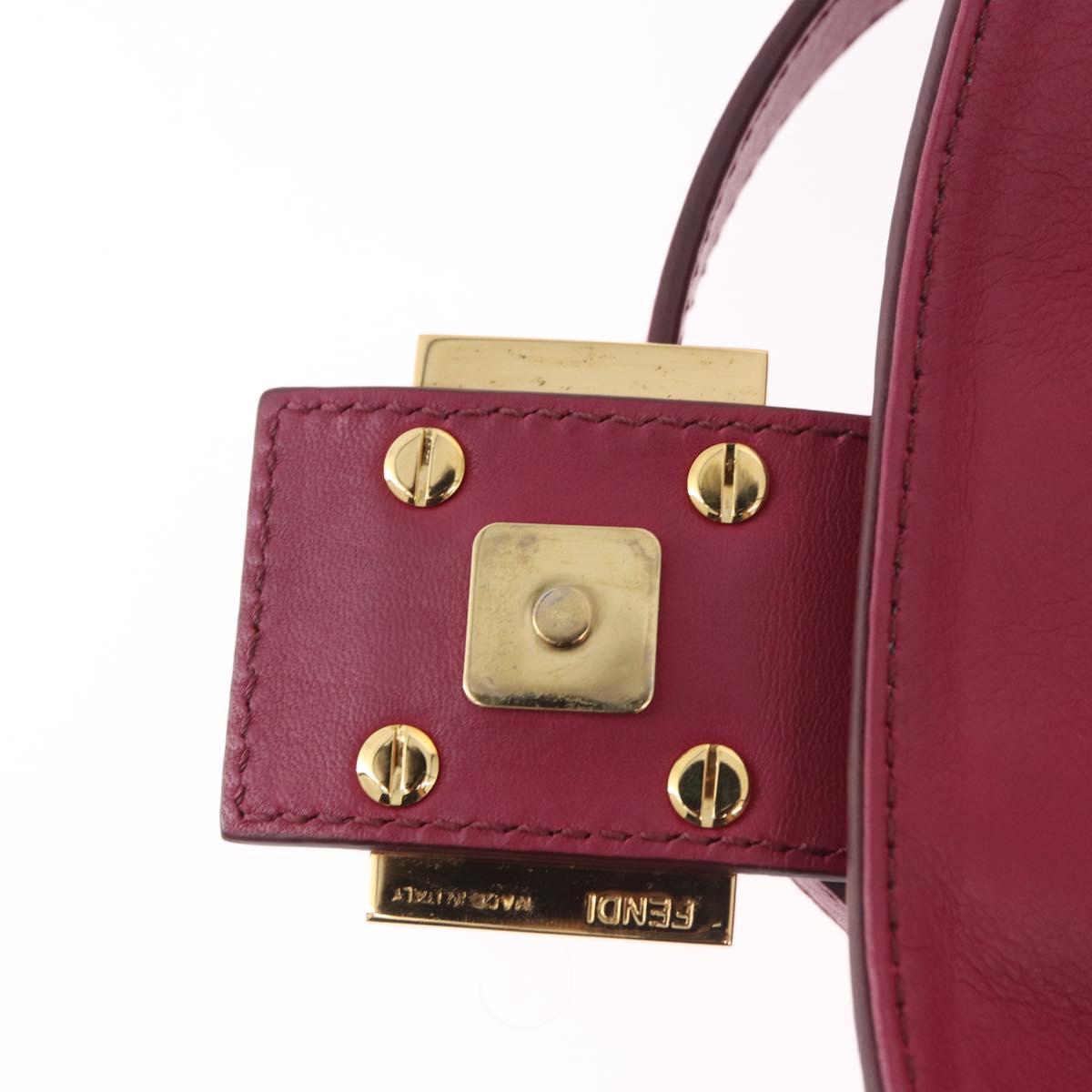 FENDI Mamma Baguette Shoulder Bag Leather Ivory Gold Auth 185734SAM - Jerrillo image 8