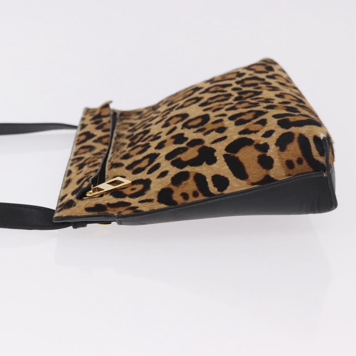 LOEWE Shoulder Bag Harako Leather Brown Gold Auth 185738A - Jerrillo image 4