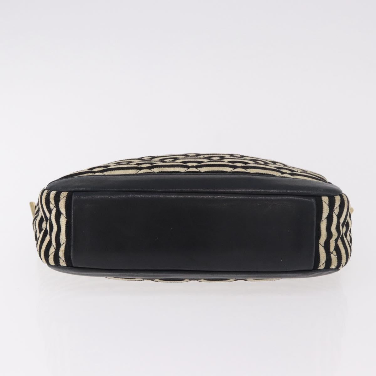 CHANEL Matelasse Chain Shoulder Bag Canvas Beige Gold CC Auth 185766 - Jerrillo image 6