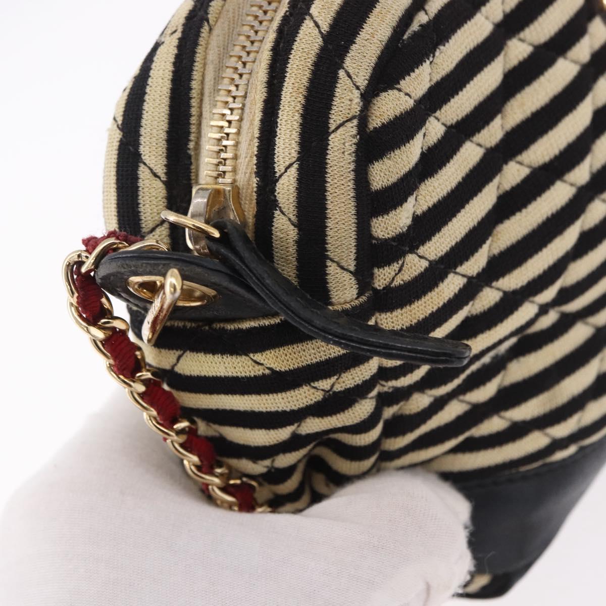 CHANEL Matelasse Chain Shoulder Bag Canvas Beige Gold CC Auth 185766 - Jerrillo image 10