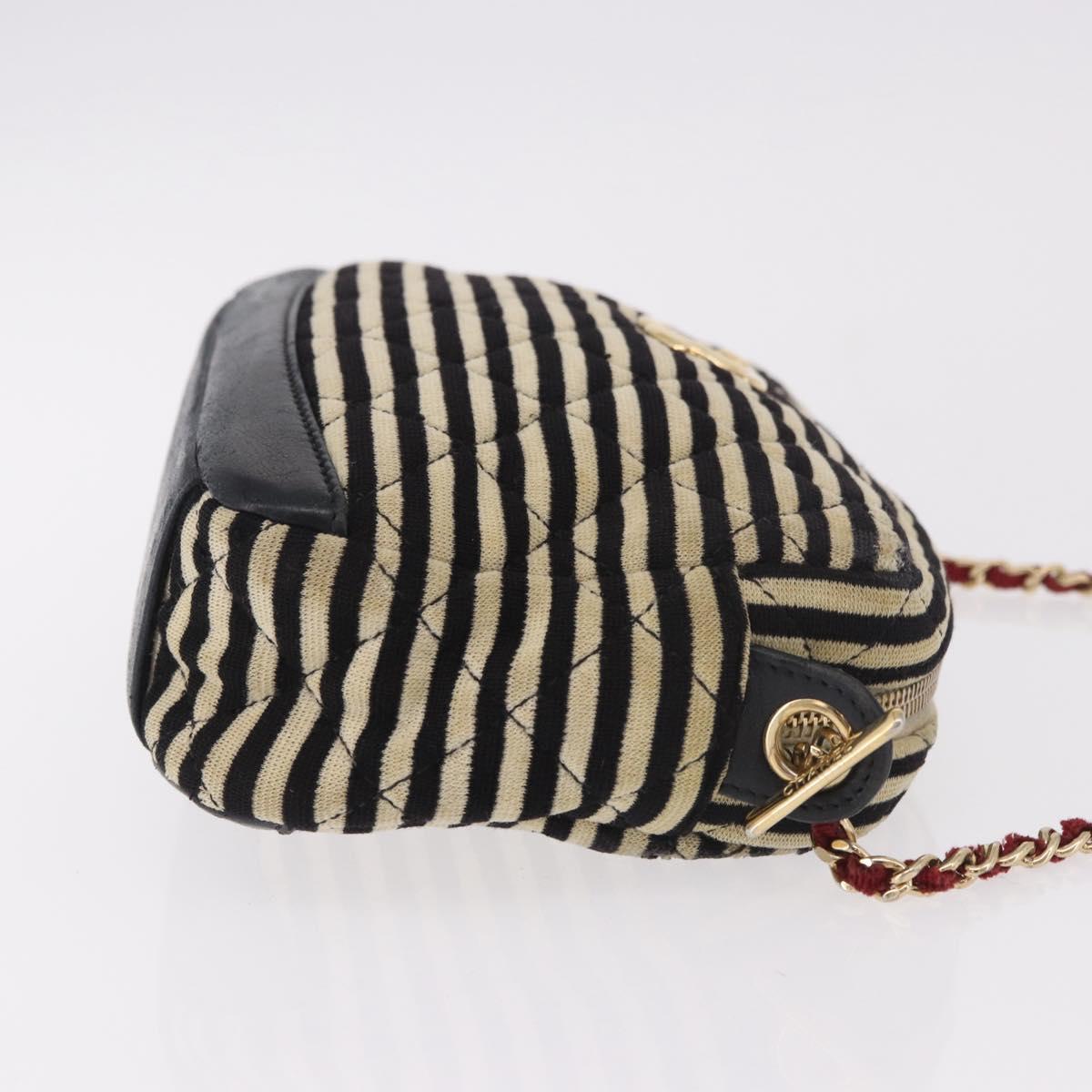 CHANEL Matelasse Chain Shoulder Bag Canvas Beige Gold CC Auth 185766 - Jerrillo image 4