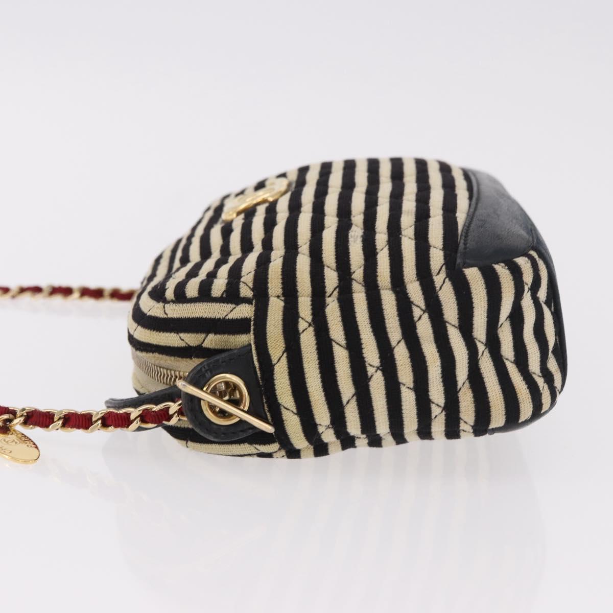 CHANEL Matelasse Chain Shoulder Bag Canvas Beige Gold CC Auth 185766 - Jerrillo image 5