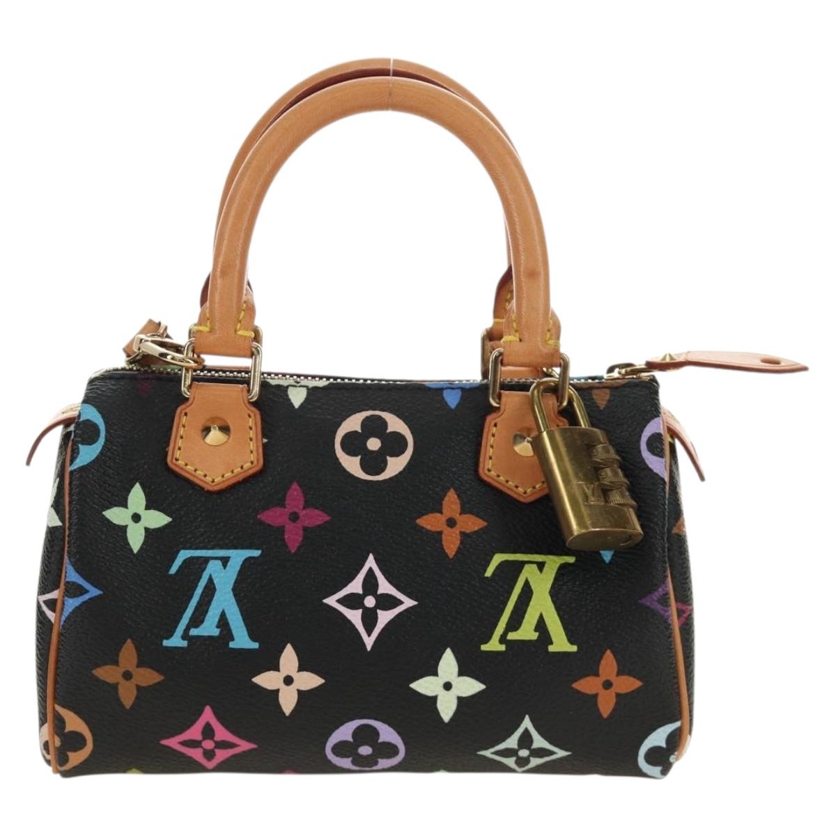LOUIS VUITTON Monogram Multicolor Mini Speedy Bag Black M92644 Auth 185809SAM - Jerrillo image 2