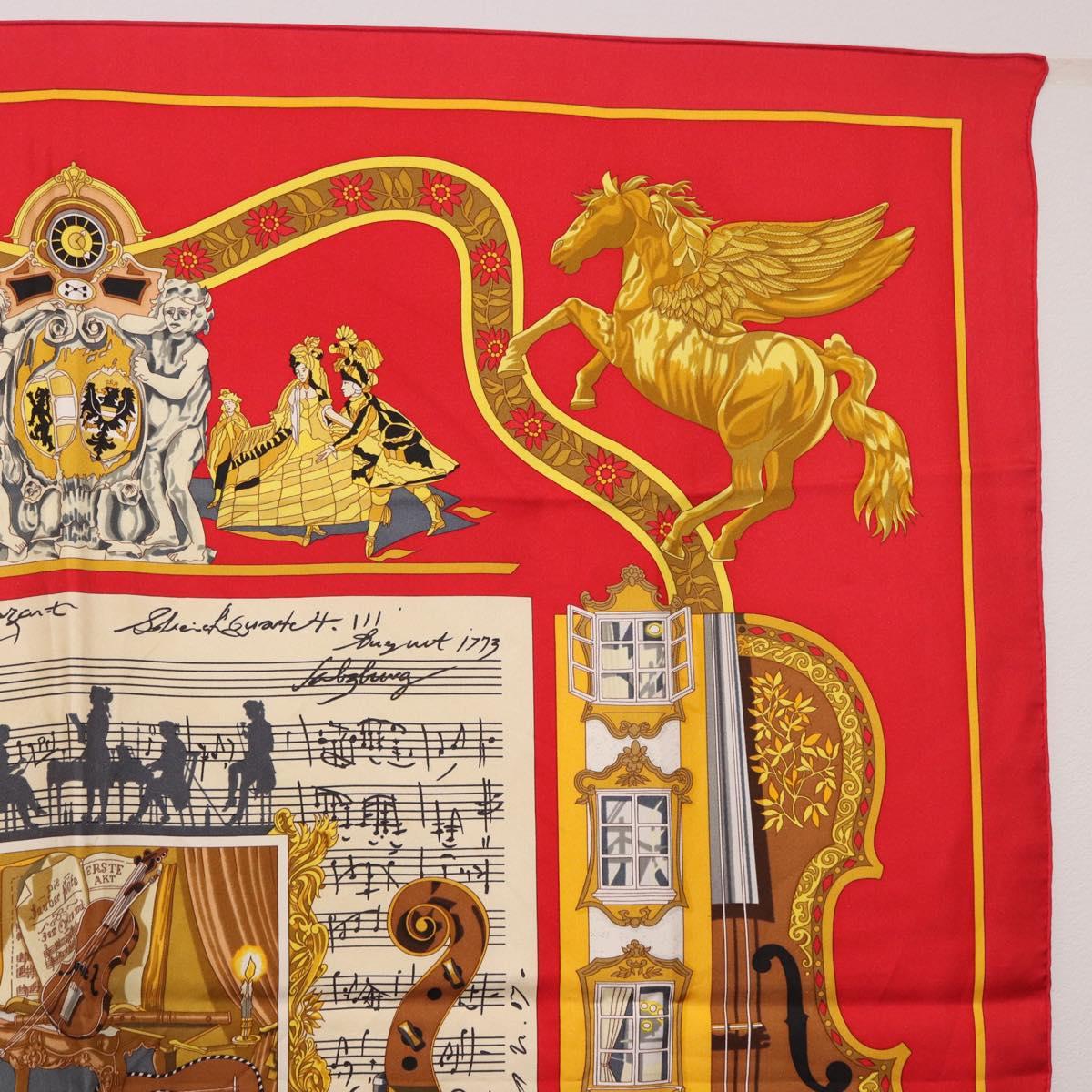 HERMES Carre 90 Scarf "IN SALZBURG" Silk Red Auth 185811 - Jerrillo image 4
