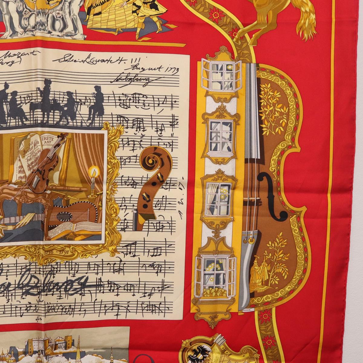 HERMES Carre 90 Scarf "IN SALZBURG" Silk Red Auth 185811 - Jerrillo image 7