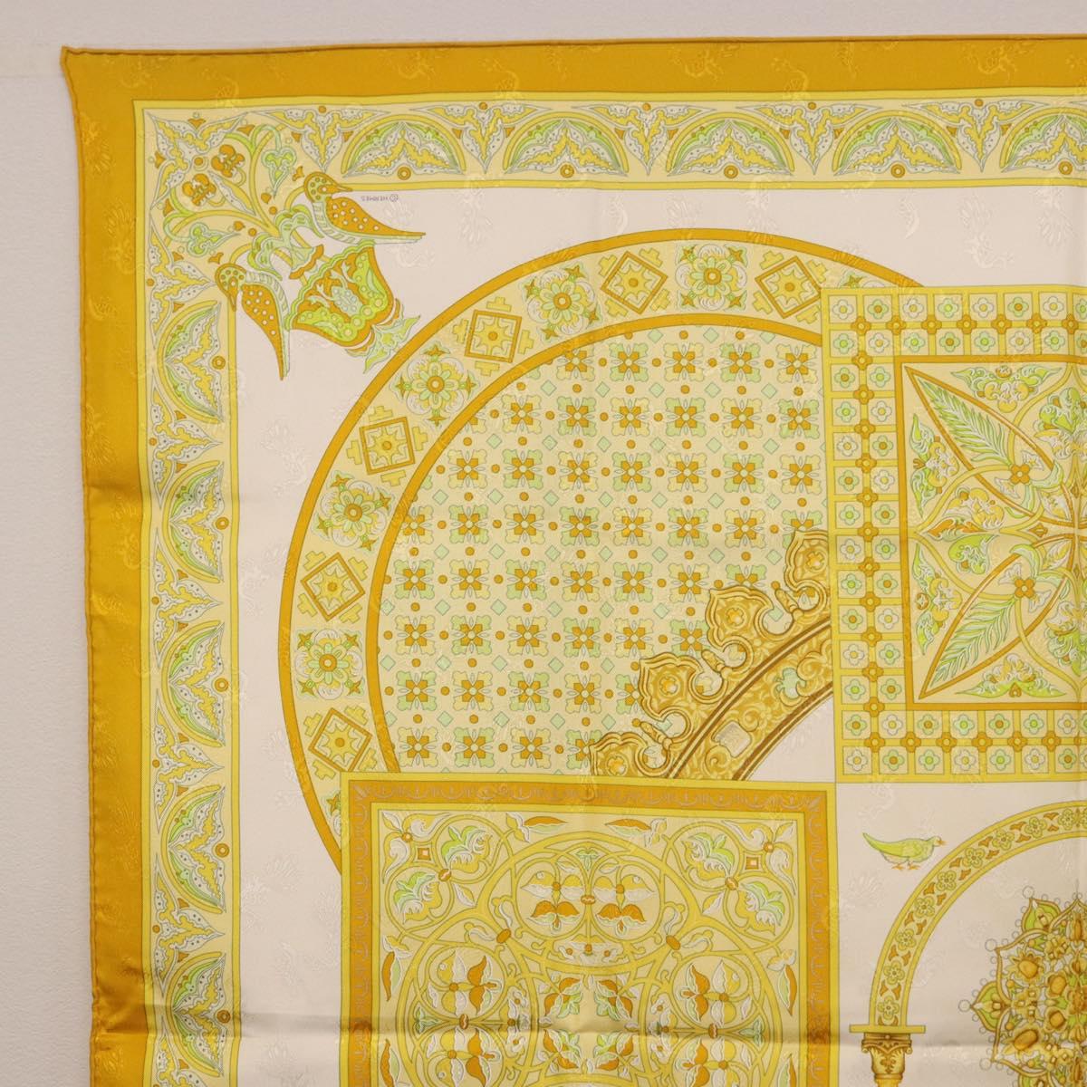 HERMES Carre 90 Scarf "CIELS BYZANTINS" Silk Yellow Auth 185812 - Jerrillo image 2