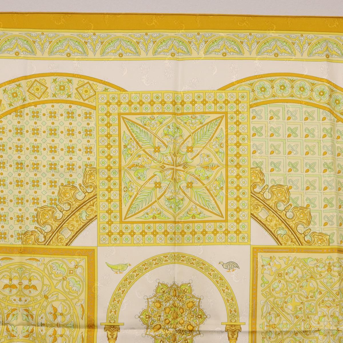 HERMES Carre 90 Scarf "CIELS BYZANTINS" Silk Yellow Auth 185812 - Jerrillo image 3