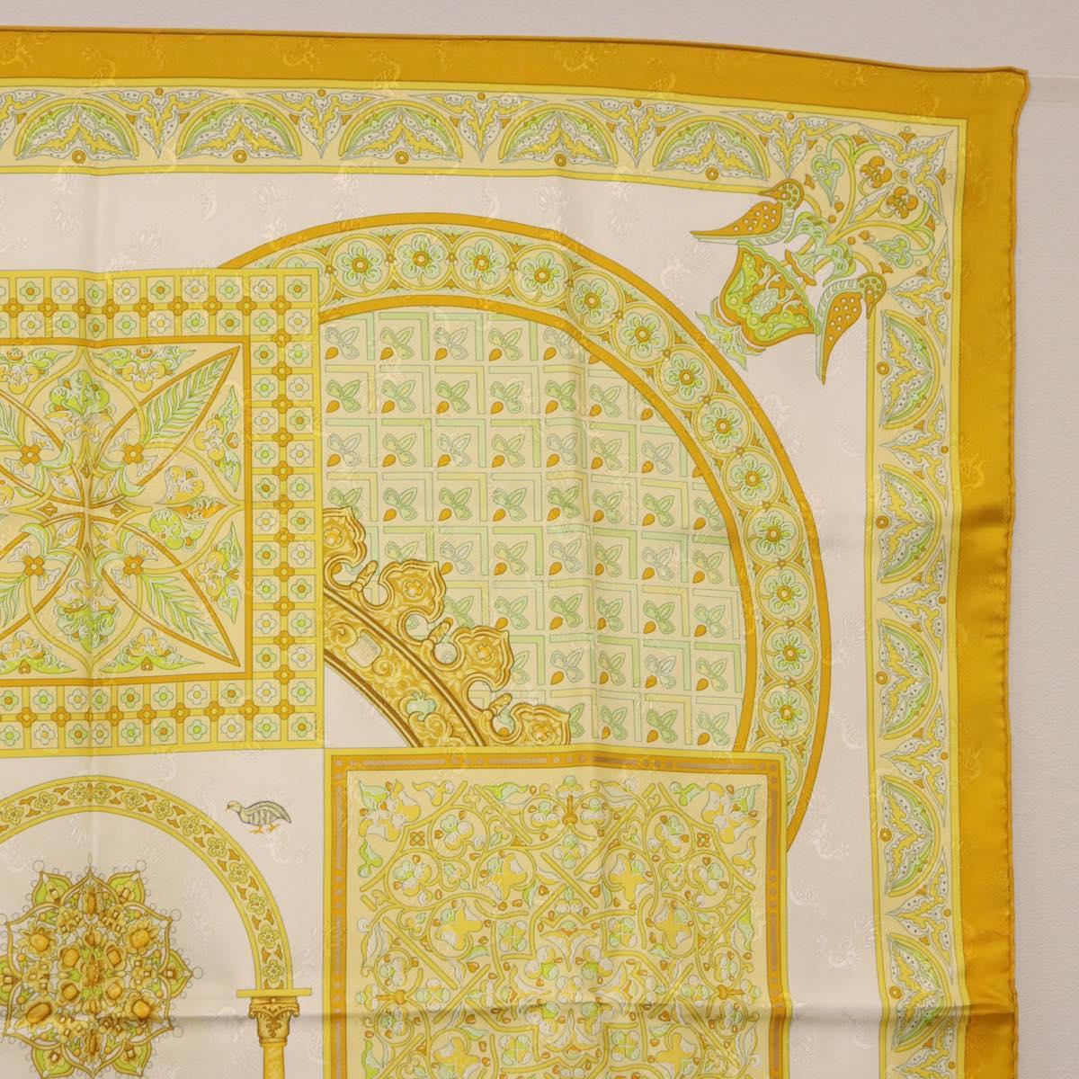 HERMES Carre 90 Scarf "CIELS BYZANTINS" Silk Yellow Auth 185812 - Jerrillo image 4