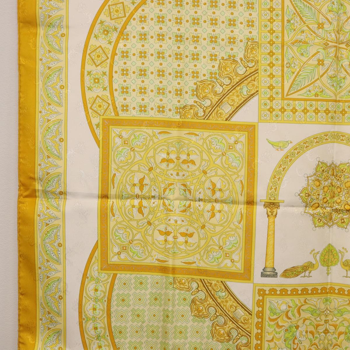 HERMES Carre 90 Scarf "CIELS BYZANTINS" Silk Yellow Auth 185812 - Jerrillo image 5