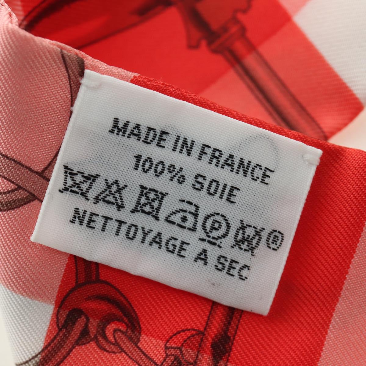 HERMES Twilly Scarf Silk Red Auth 185842M - Jerrillo image 10