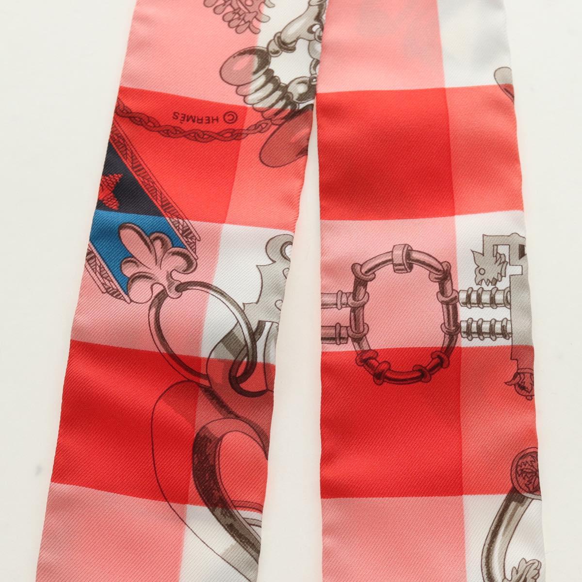 HERMES Twilly Scarf Silk Red Auth 185842M - Jerrillo image 3