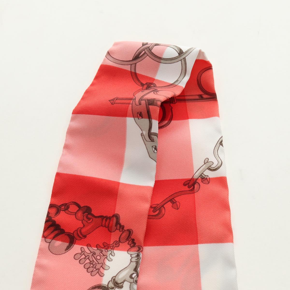 HERMES Twilly Scarf Silk Red Auth 185842M - Jerrillo image 4