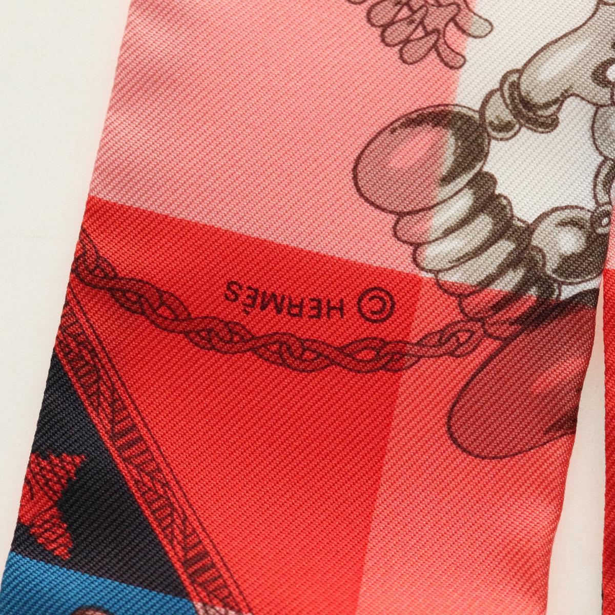 HERMES Twilly Scarf Silk Red Auth 185842M - Jerrillo image 5
