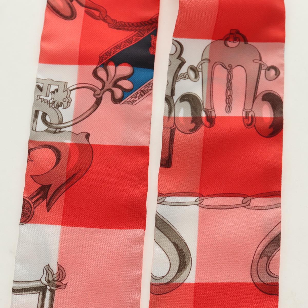 HERMES Twilly Scarf Silk Red Auth 185842M - Jerrillo image 8
