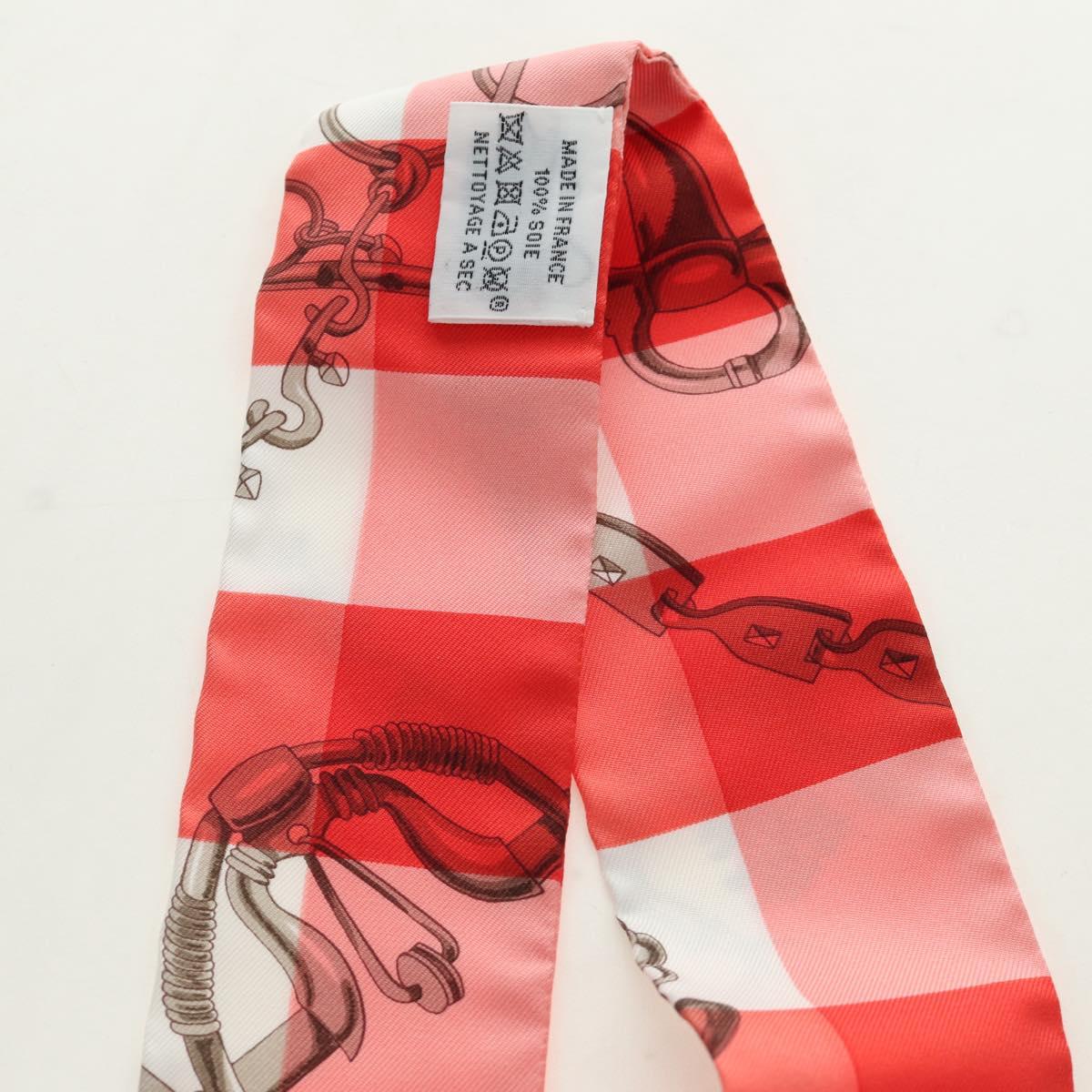 HERMES Twilly Scarf Silk Red Auth 185842M - Jerrillo image 9