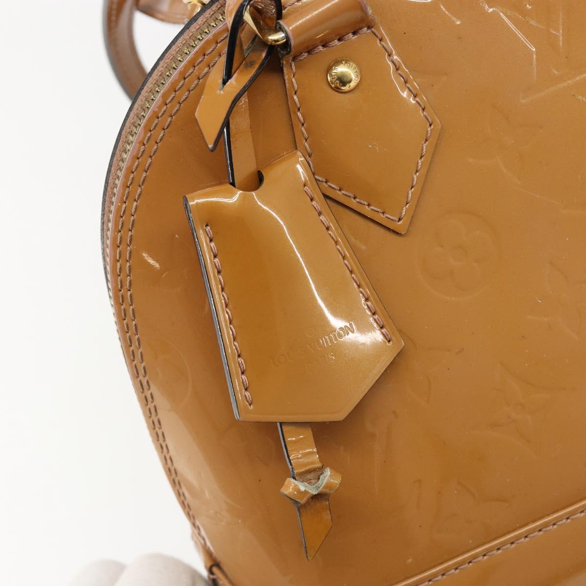 LOUIS VUITTON Monogram Vernis Alma BB Bag 2way Beige Poodle M91752 Auth 185938 - Jerrillo image 10