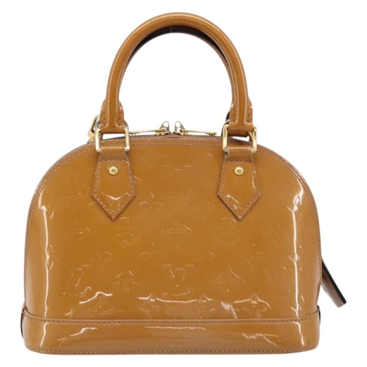 LOUIS VUITTON Monogram Vernis Alma BB Bag 2way Beige Poodle M91752 Auth 185938 - Jerrillo image 2