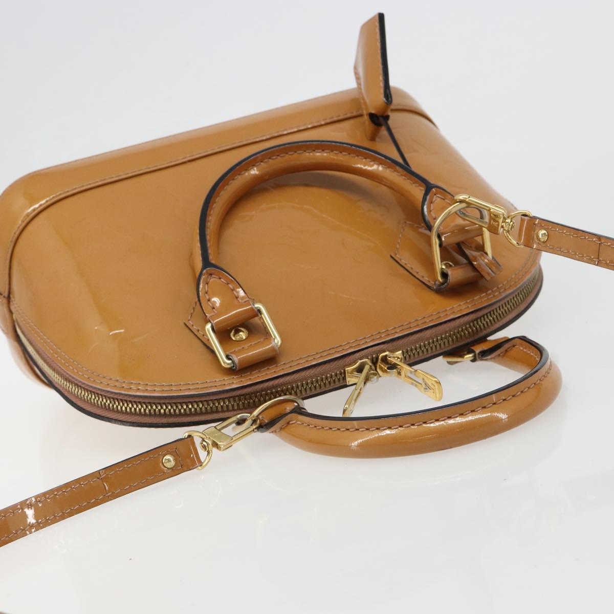 LOUIS VUITTON Monogram Vernis Alma BB Bag 2way Beige Poodle M91752 Auth 185938 - Jerrillo image 7
