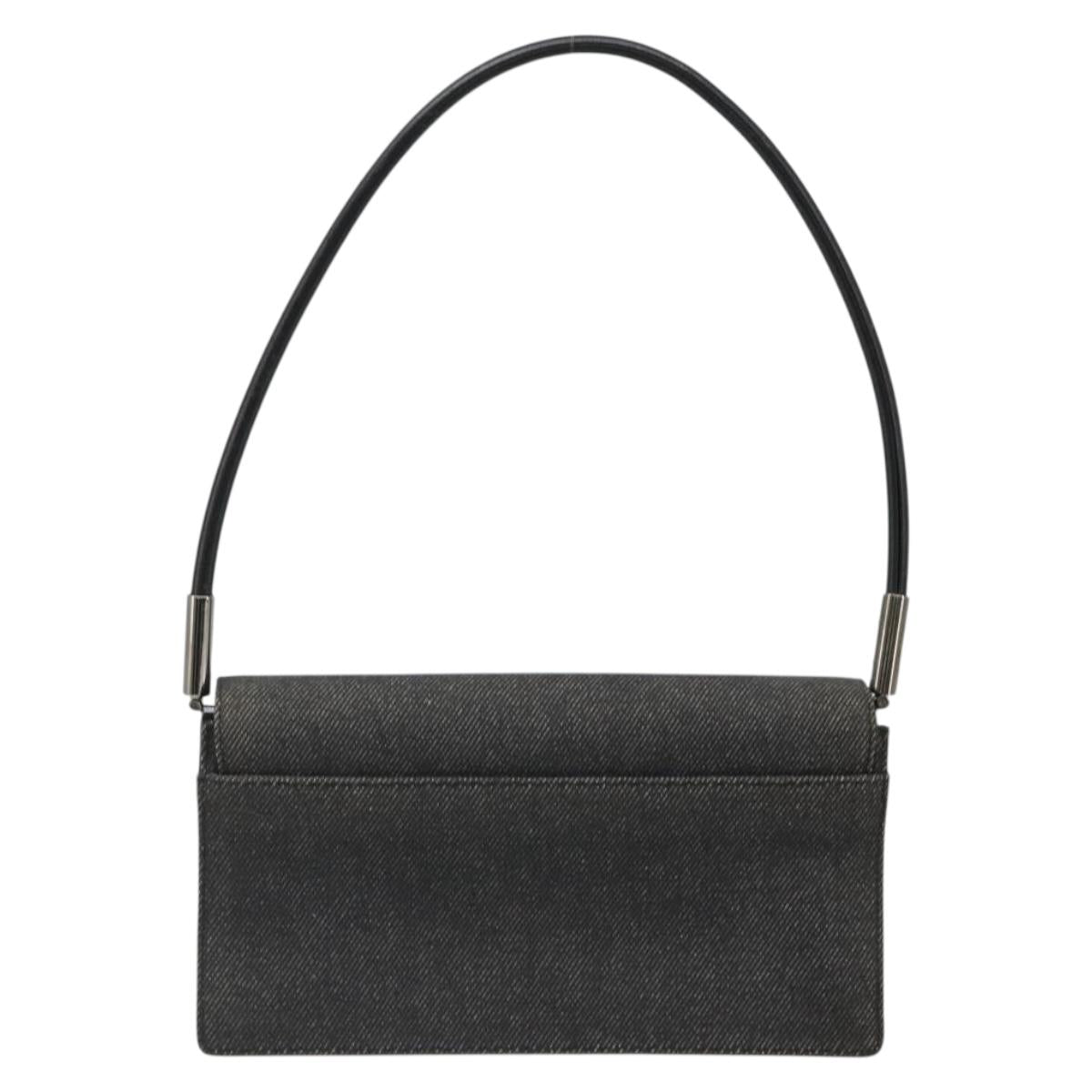 GUCCI Accessory Pouch Denim Black Silver 01235 Auth 185948A - Jerrillo image 2