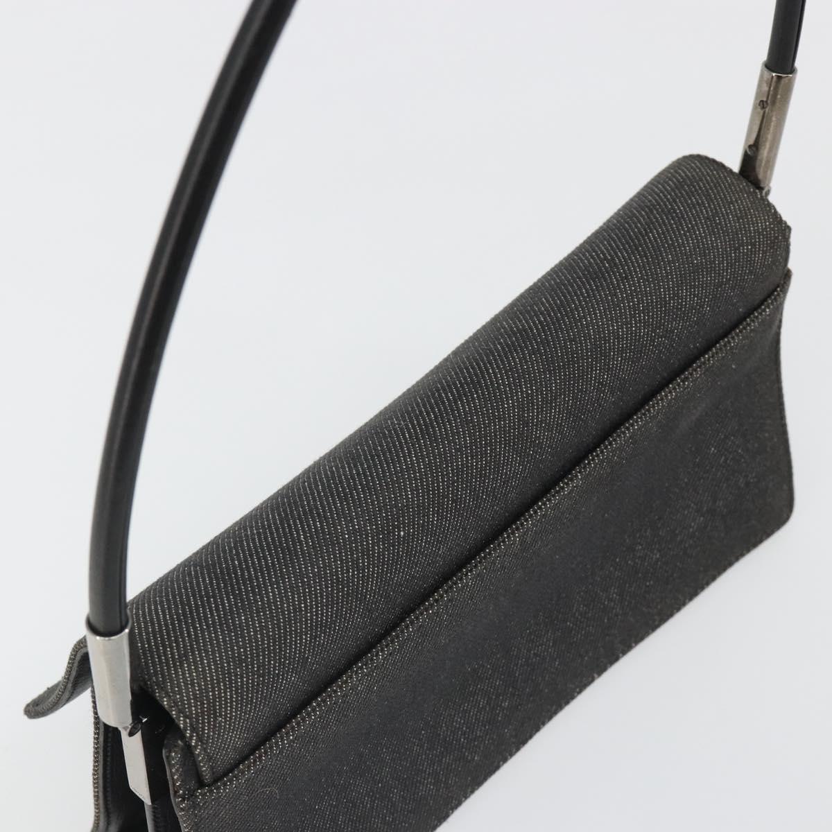 GUCCI Accessory Pouch Denim Black Silver 01235 Auth 185948A - Jerrillo image 6