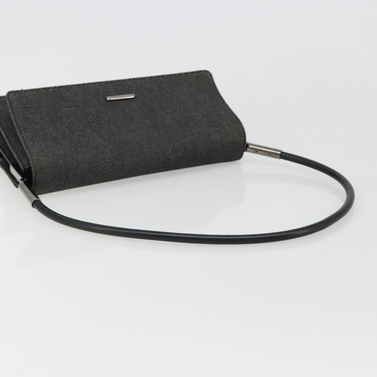 GUCCI Accessory Pouch Denim Black Silver 01235 Auth 185948A - Jerrillo image 7
