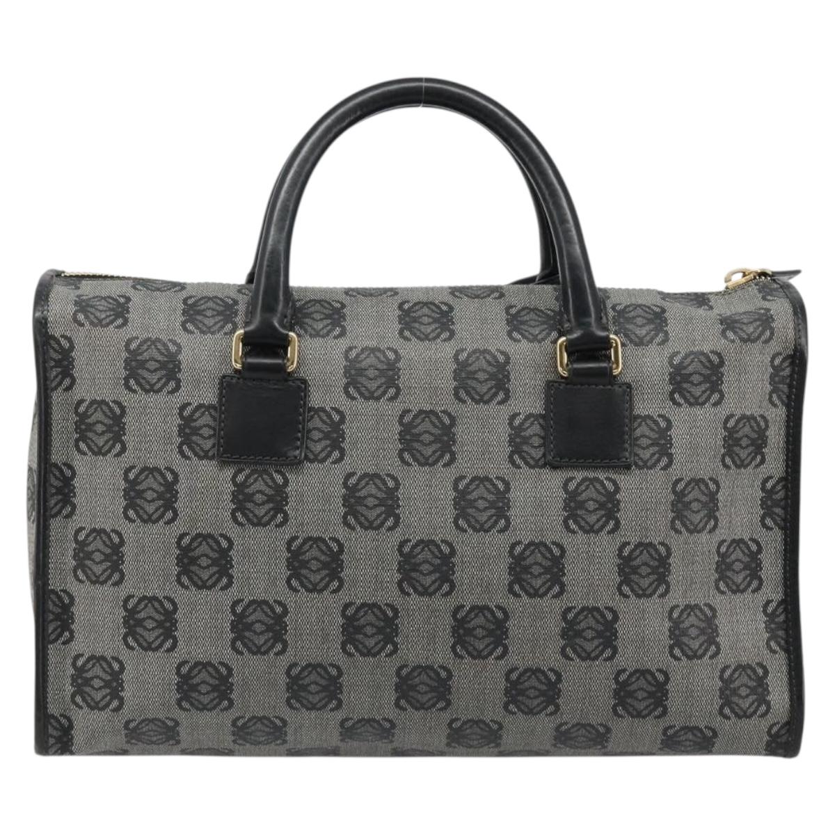 LOEWE Anagram Amazona 36 Hand Bag PVC Black Gold Auth 186081A - Jerrillo image 2